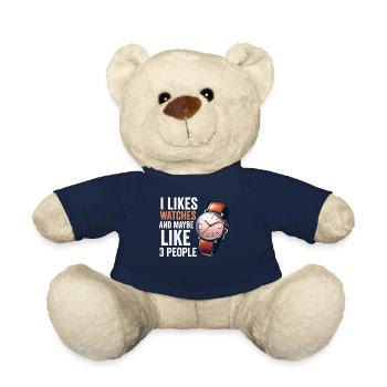 Watch Collector Horologist Collecting Watches - Teddy Bear - french navy - Front