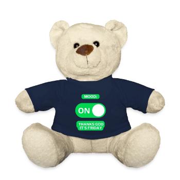 Mood Friday ON | Funny Friday design - Teddy Bear - french navy - Front
