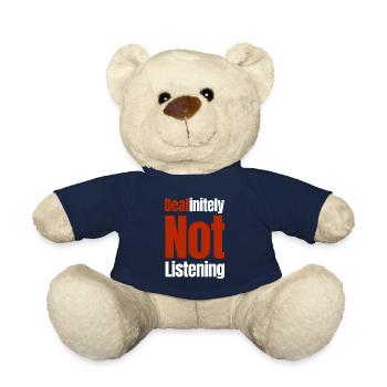 Definitely deaf and fantastically impaired - Teddy Bear - french navy - Front