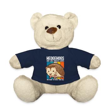 Hérisson Amant de hérisson | cadeau drôle de hérisson - Nounours - bleu marine - Devant