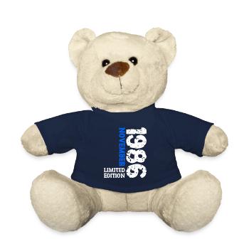 1986 November Limited Edition 37th Birthday Decoration - Teddy Bear - french navy - Front
