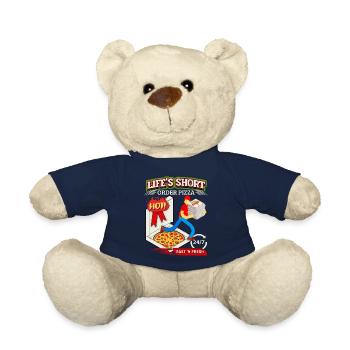 Funny Pizza Saying, Pizza Delivery Service - Teddy Bear - french navy - Front