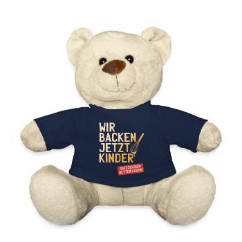 Wir Backen Jetzt Kinder Satzzeichen Retten Leben - Teddy - French Navy - Vorne
