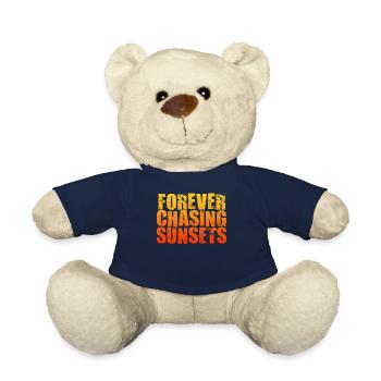 Forever Chasing Sunsets Retro Summer Vacation - Teddy Bear - french navy - Front