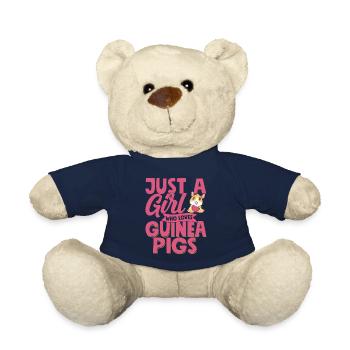 Just A Girl Who Loves Guinea Pigs Cavy Lover Roden - Teddy Bear - french navy - Front