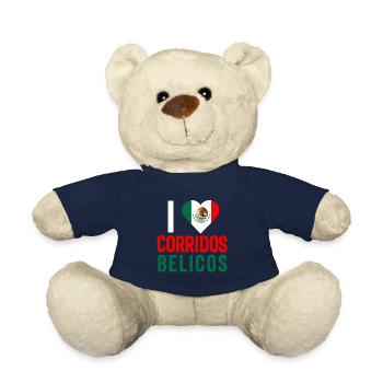 Corridos Belicos Tumbados Merch Camiseta Música - Nounours - bleu marine - Devant