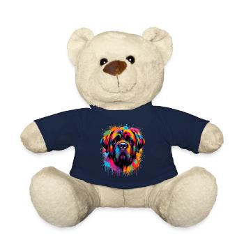 Mastiff Dog Head Graphic - Teddy Bear - french navy - Front