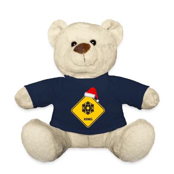 Wildwechsel "Schneeflocken" mit Nikolausmütze - Teddy - French Navy - Vorne