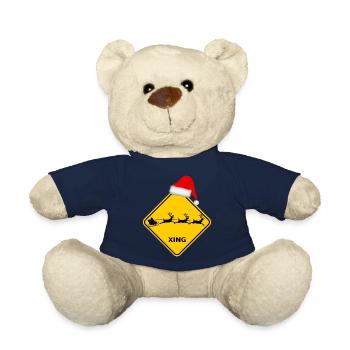 Wildwechsel "Weihnachtsmann m. Schlitten" / Mütze - Teddy - French Navy - Vorne