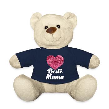 Beste Mami Schweiz beste Mama Muttertag - Teddy - French Navy - Vorne