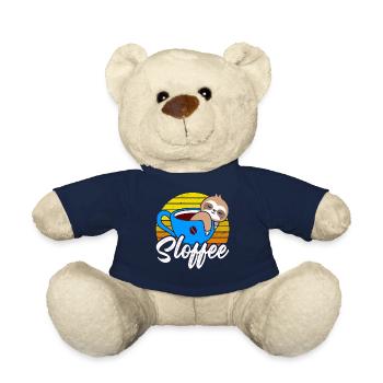 Sloffee Im Retro-T-Shirt - Teddy - French Navy - Vorne