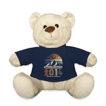 Vintage 2014 Vintage Retro Geburtstagsgeschenk - Teddy - French Navy - Vorne