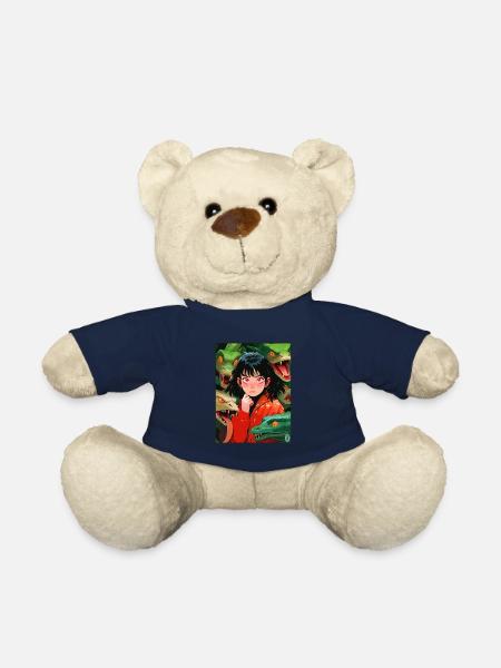 Filles d’anime et serpents - Nounours - bleu marine