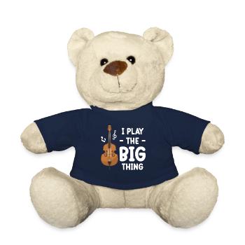Je joue The Big Thing Violon Violoniste Musical - Nounours - bleu marine - Devant