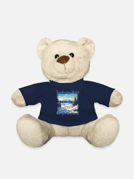 Jackson Hole Wyoming Ski Resort Ski Vacation - Teddy Bear - french navy