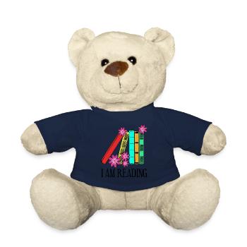 Reading Books Book Bookworm Read - Teddy Bear - french navy - Front
