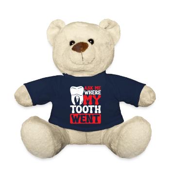 Ask Me Where My Tooth Went 2 - Teddy Bear - french navy - Front