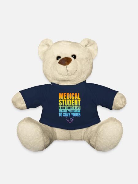 Médecin hospitalier Étudiant en médecine - Étudiant en médecine - Nounours - bleu marine