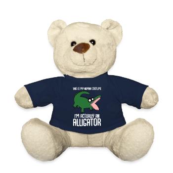 Alligator Alligators Crocodile - Teddy Bear - french navy - Front