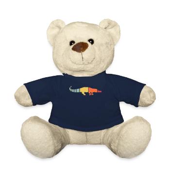Retro Alligator - Teddy Bear - french navy - Front