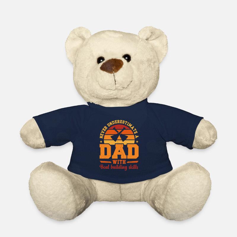 Husband Dad Hero Retro Boat Builder - Teddy Bear - french navy