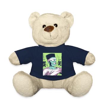 CArtoon Strong Japanese Anime for Weebs - Teddy Bear - french navy - Front