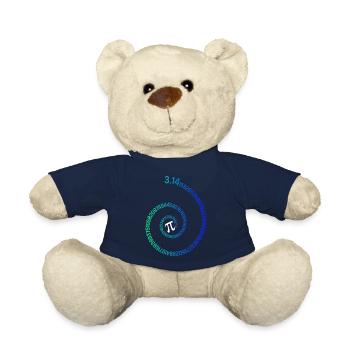 Pi Spirale Nouveauté Math Geek 3.14 Pi Jour - Nounours - bleu marine - Devant