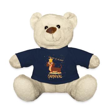 Dachshund, Carnival, Carnival, Helau, Alaaf, King - Teddy Bear - french navy - Front