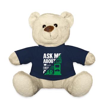 Ask Me About My Electric Car EV Car Driver - Teddy - French Navy - Vorne