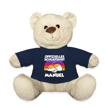 Offizielles Schlafshirt Von Manuel - Teddy - French Navy - Vorne