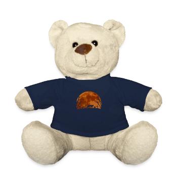 Fox Lover Spooky Fox Halloween Gift - Teddy Bear - french navy - Front