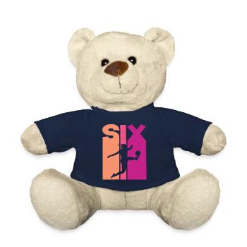 6th Birthday Women's Soccer Soccer Player Soccer - Teddy Bear - french navy - Front