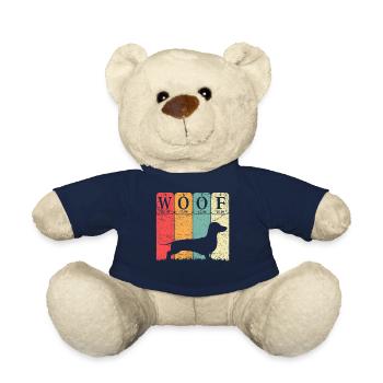 Dachshund Dog Periodic Table Elements Dog Lover - Teddy Bear - french navy - Front
