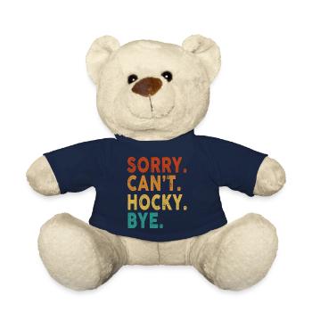 Sorry Can't Hockey Bye Funny Hockey - Teddy - French Navy - Vorne