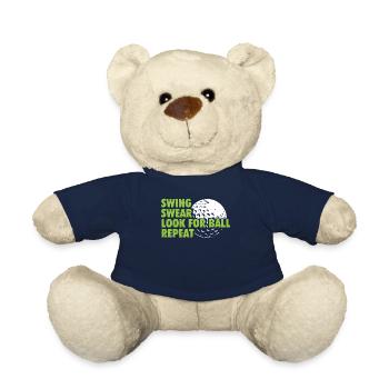 Swing Swear Look For Repeat Funny Golf Golfer - Teddy Bear - french navy - Front