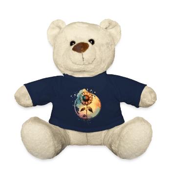 Sonnenblume mit Stiel gezeichnet - Teddy - French Navy - Vorne
