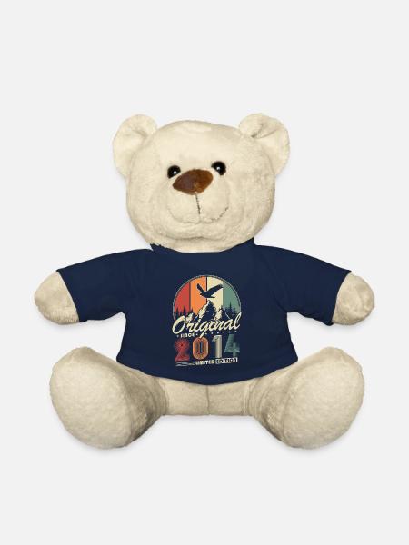 Original 2014 Jahrgang Retro Geburtstag Geschenk - Teddy - French Navy