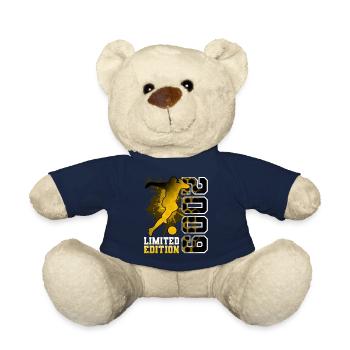 2009 Year of Birth Birthday Football - Teddy Bear - french navy - Front