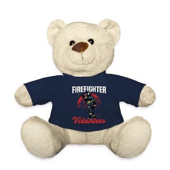 Pompier volontaire - Nounours - bleu marine - Devant