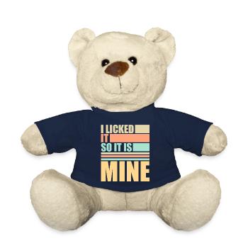 Je l’ai léché pour que ce soit le mien Lustiger Frecher Spruch - Nounours - bleu marine - Devant