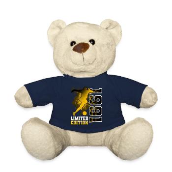 1991 Year of birth Birthday Football - Teddy Bear - french navy - Front