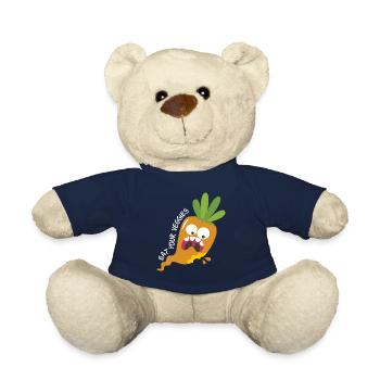 Mangez vos légumes végétalien végétal légumes végétalien végétalien - Nounours - bleu marine - Devant