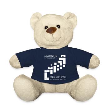 Wall Building Construction House Builder - Teddy Bear - french navy - Front