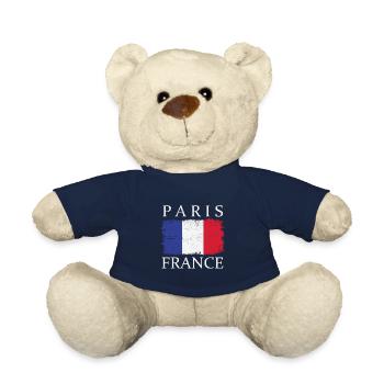 Frankreich Französische Flagge Hauptstadt von Frankreich Paris Französisch - Teddy - French Navy - Vorne