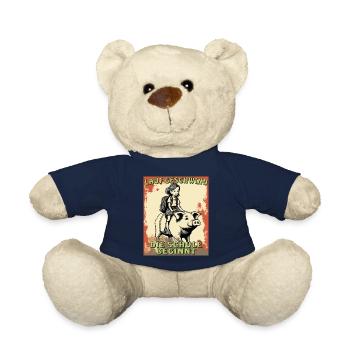 PIG GIRL SCHOOL STARTS - Teddy Bear - french navy - Front