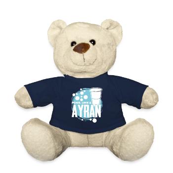 Peace, love and Ayran - Teddy Bear - french navy - Front