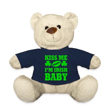 kiss me im irish baby - Nounours - bleu marine - Devant