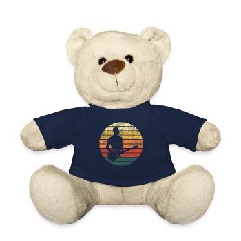 Guitarist Sunset Gift Moment - Teddy Bear - french navy - Front