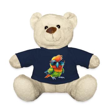 Perroquet cool avec des lunettes de soleil - Nounours - bleu marine - Devant