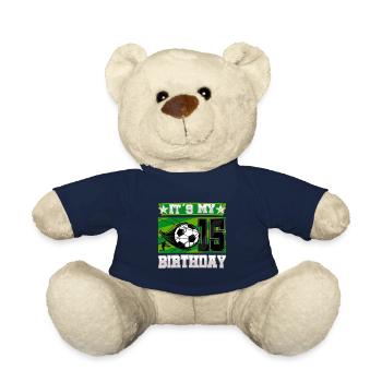 15th birthday Boy Soccer 15 Years Old Gifts - Teddy - French Navy - Vorne